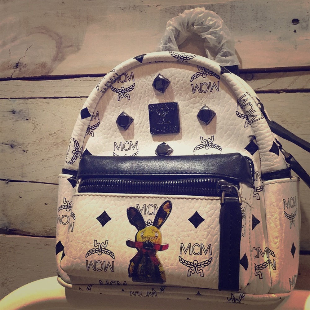 MCM mini backpack( back strap inside)